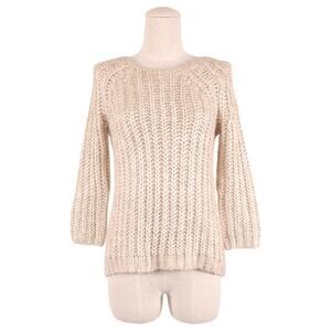 Anthropologie Knitted & Knotted Sunstitch Sequin Sweater Sz Extra Small